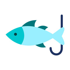 Fish Hook Vector Design Icon Style