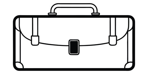 briefcase icon silhouette business theme vector illustration