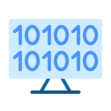 Binary Code Vector Design Icon Style