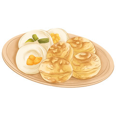 Watercolor Thailand Street Food Clipart – Hand-Painted Traditional Thai Dishes, Snacks, and Street Food Delights for Foodie Designs, Menus, and Culinary ProjectsKarya Seni Tanpa Judul