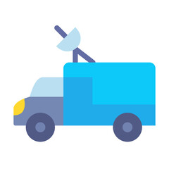News Van Vector Design Icon Style