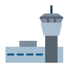 Airport Building Vector Design Icon Style