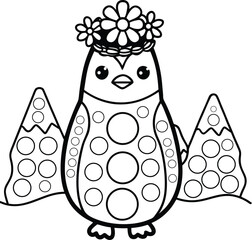 vector illustration of an apple with leaves