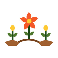 Flower Plantation Vector Design Icon Style