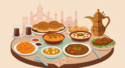 A Bountiful Middle Eastern Feast: A Table Set for Celebration