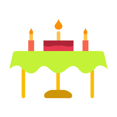 Birthday Table Vector Design Icon Style