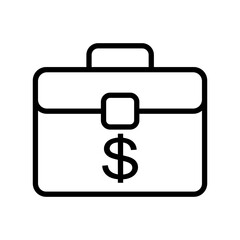 Business briefcase with dollar sign icon