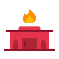 Fire Station Vector Design Icon Style