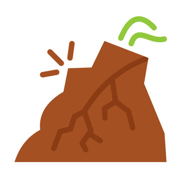 brown volcano erupting green smoke clip art preview
