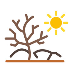 Desertification Vector Design Icon Style