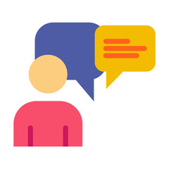 Talking Vector Design Icon Style