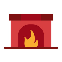 Fireplace Vector Design Icon Style
