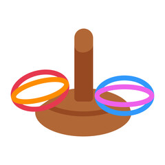 Ring Toss Vector Design Icon Style