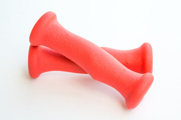 Dumb-bells on the white background