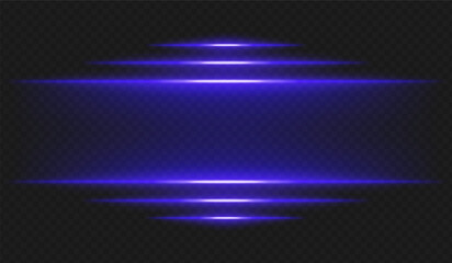 Futuristic glow. Horizontal blue rays radiate from center forming tech-inspired layout with neon color scheme for UI, interface, energy or cyber theme.