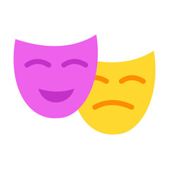 Theatre Mask Vector Design Icon Style
