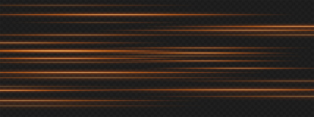 Golden horizontal lines with perspective blur produce sense of digital depth and fast transition in a high-tech environment.