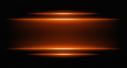 Orange glowing horizontal beams with gradient blur. Warm-toned digital lights for futuristic UI borders, HUD highlights, and sci-fi screen effects.