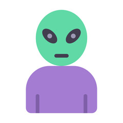 Extraterrestrial Vector Design Icon Style