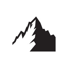 mountain range peak hill landscape vector illustration icon silhouette