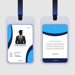 Modern ID card design template. Office identity card layout. Professional employee id card. 