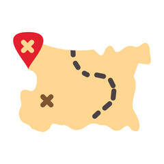 Pirate Map Vector Design Icon Style