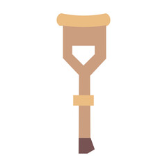 Crutch Vector Design Icon Style