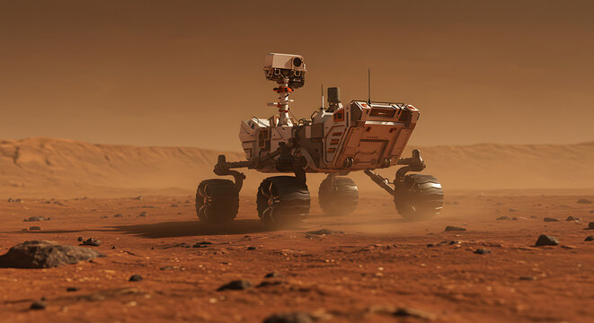 Mars Rover Exploring the Red Planet's Surface