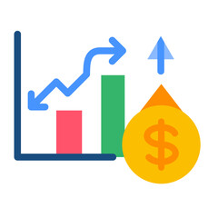 Oil Stock Market Vector Design Icon Style