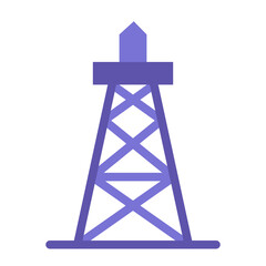 Oil Tower Vector Design Icon Style