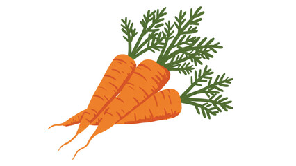 A NAIVE ART ILLUSTRATION OF CARROTS FOOD