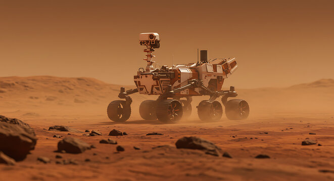 Mars Rover Exploring the Red Planet's Surface