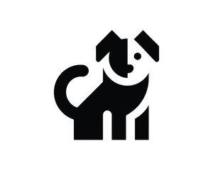 Minimalist Dog Logo Design for Pet Businesses in Flat Style