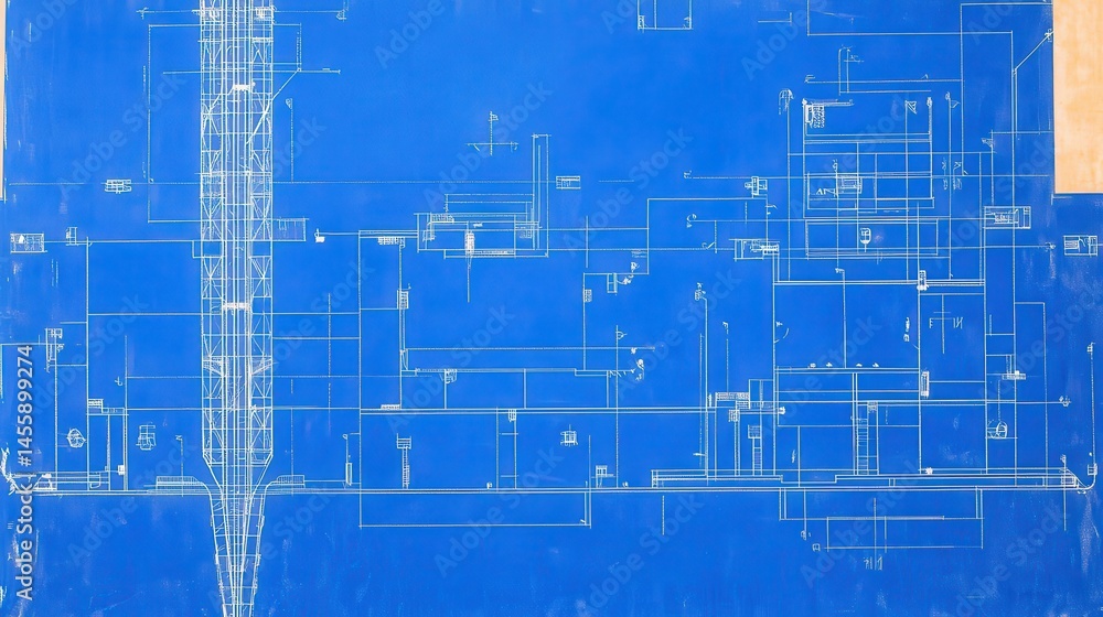 Poster architectural blueprint background detail creating a sense of precision design and meticulous projec