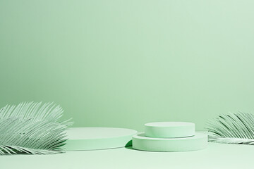 Green template with circle stands