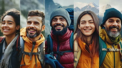 portraits of diverse individuals expressing range of emotions while engaging in various activities during their.