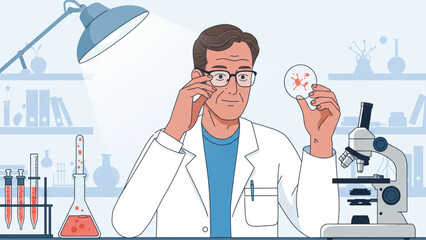 A BIOLOGIST STUDYING BIOLOGY BIOLOGICAL RESEARCH