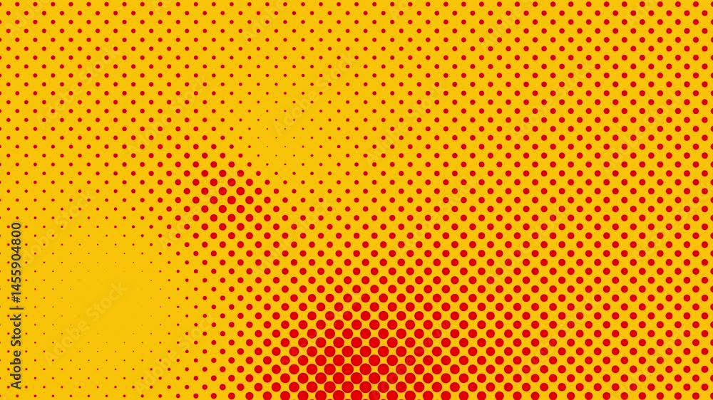 Poster abstract glowing yellow color halftone motion background. moving dots seamless loop. abstract animat