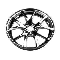 Car wheel with sleek design showcasing chrome finish ideal for enhancing vehicle aesthetics and performance