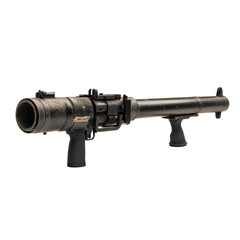 Naklejka premium Military weapon on display showcasing design and engineering from the past