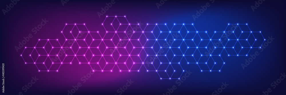 Poster hexagons pattern. geometric abstract background with simple hexagonal elements. creative idea for me