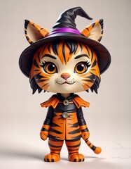 Featuring Chibi witch tiger, high quality