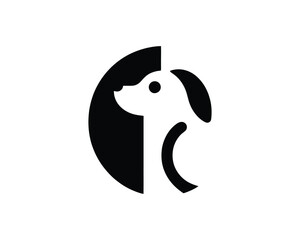Dog Head Minimal Design for Branding Use