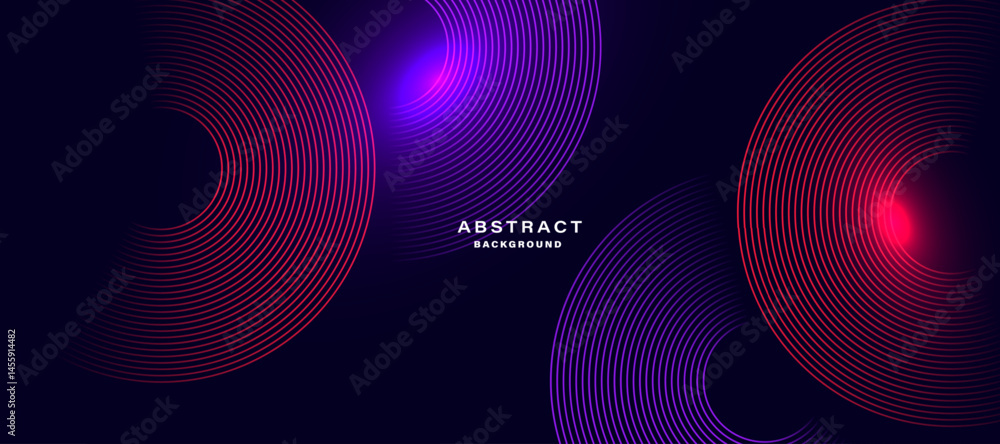 Poster Abstract futuristic background. Dynamic geometric lines. Vector illustration.