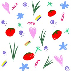 seamless pattern with flowers