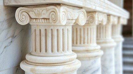 Marble Columns Row Architectural Detail, classical architecture , roman architecture