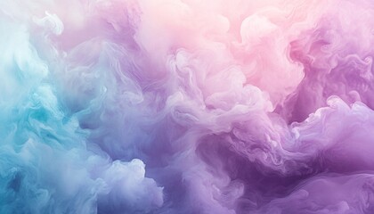 Fototapeta premium Ethereal Swirls of Colorful Clouds in Soft Pastel Tones for Abstract Backgrounds