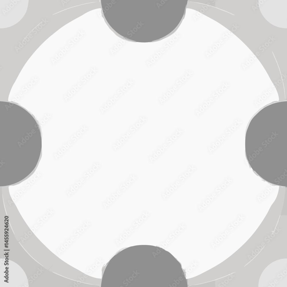 Aufkleber seamless minimalist vector pattern with gray circles on white background