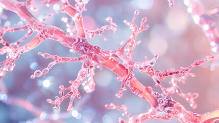 Winter wonderland macro delicate frosted branches in nature's beauty