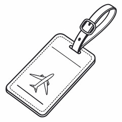 luggage tag , white background